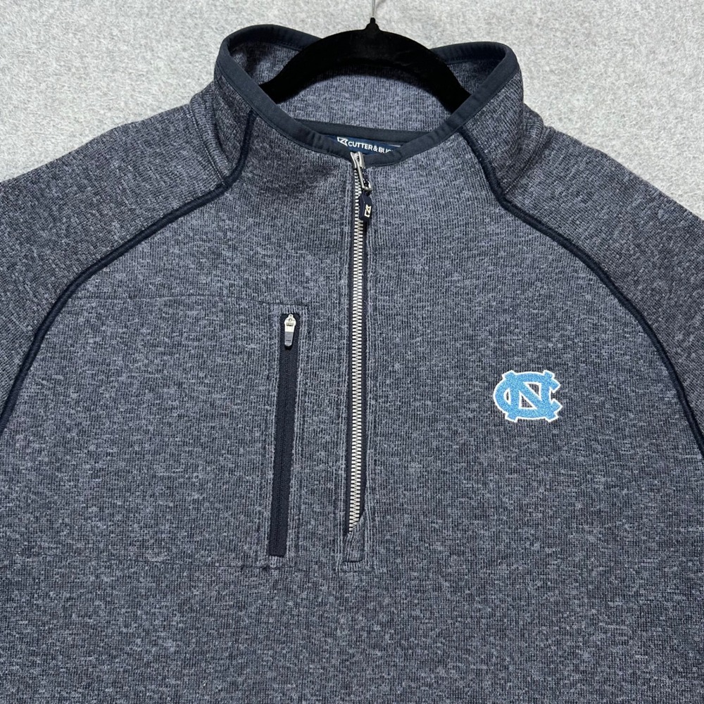 North Carolina Tar Heels Cutter & Buck Pullover Mens XXL Gray Sporty Athleisure